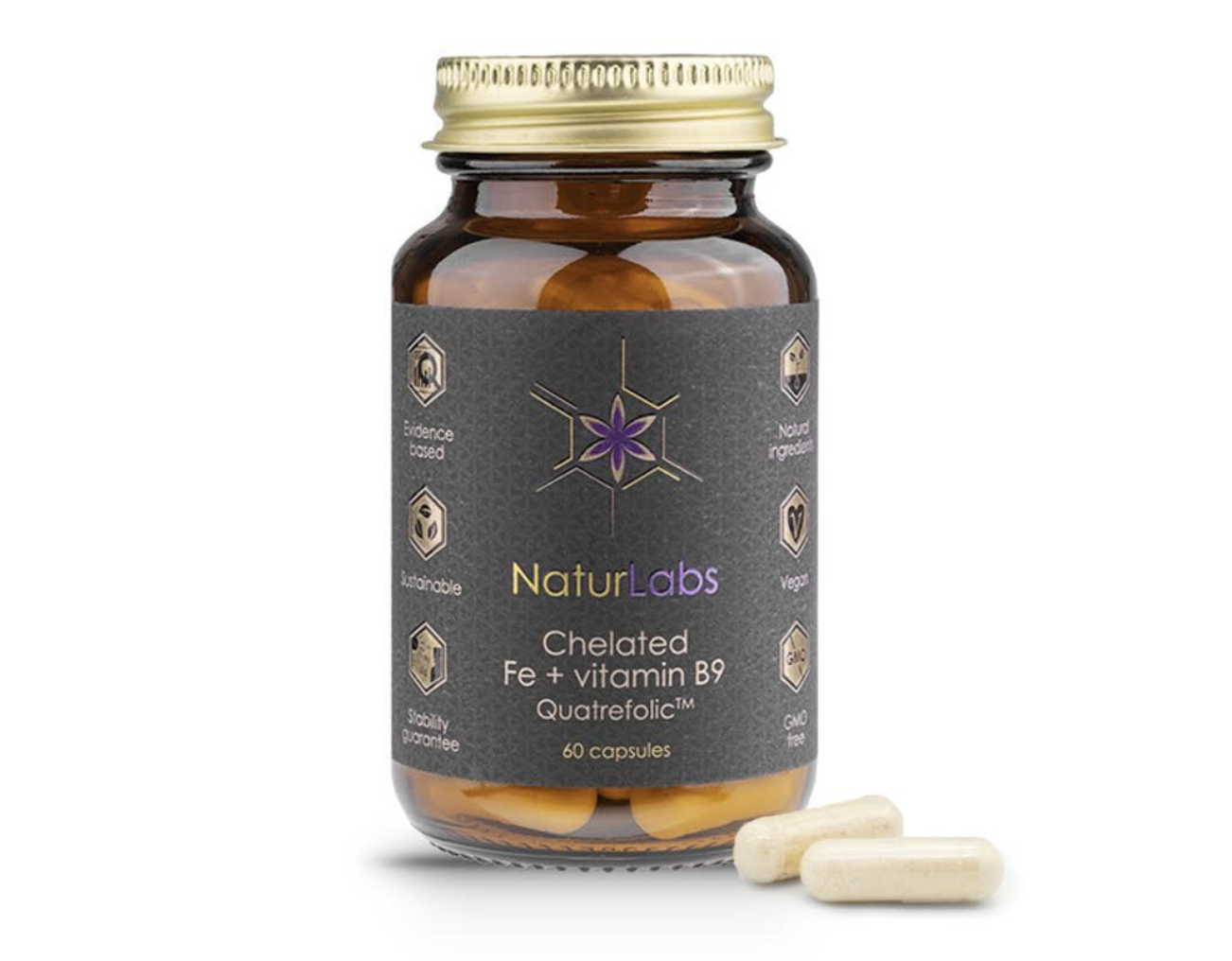 Železo + B9 (chelátová forma)